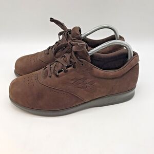 SAS Free Time Brown Suede Walking Shoe Women’s 9W Lace Up Low Top Oxford Comfort